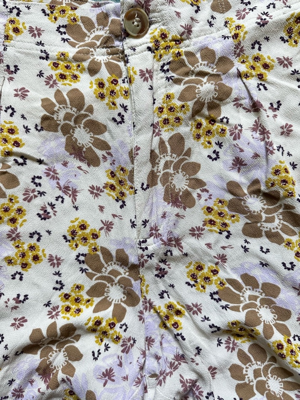 Free People Sz M “Can’t Take My Eyes Off Of You” Printed High Rise Flare Pants - Picture 8 of 9